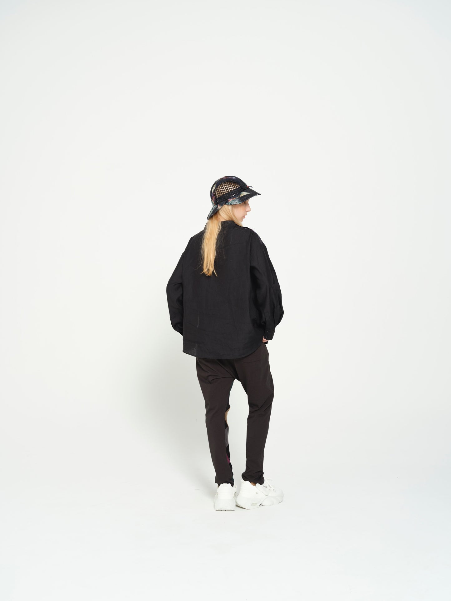 STOF / PEDESTRIAN STAND COLLAR SHIRT - BLACK