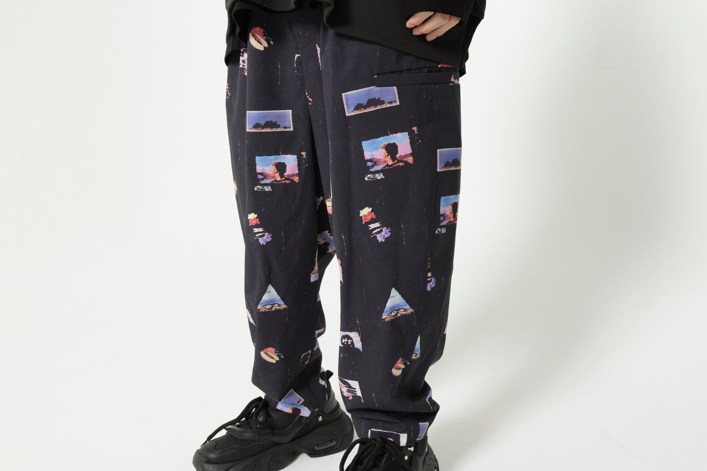 STOF / PEDESTRIAN WIDE PANTS - BLACK