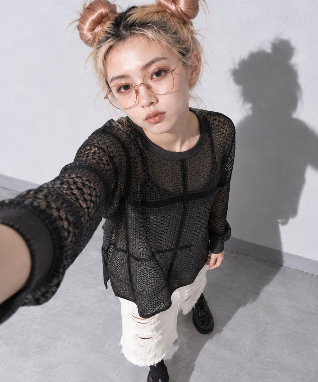 先行予約 STOF / SHEMAGH LACE PULLOVER