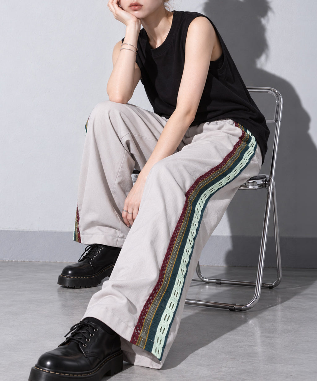 先行予約 STOF / HANDMADE TAPE LINE PANTS