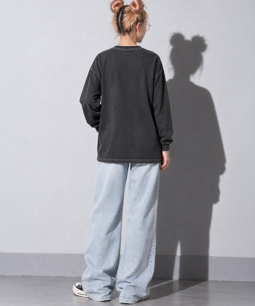 先行予約 STOF / PIGMENT-DYED L/S TEE / FLOWER DRIFTER