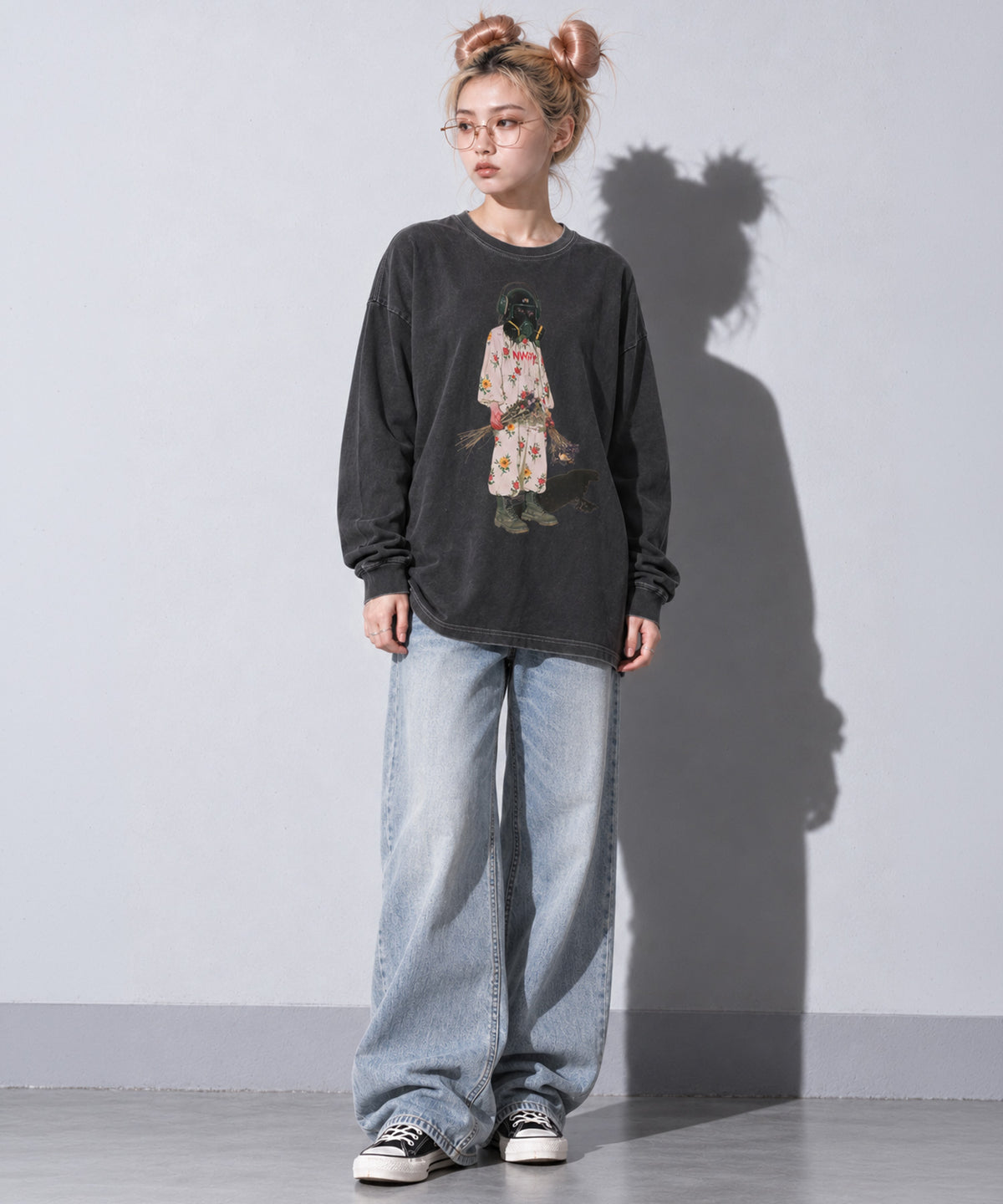 先行予約 STOF / PIGMENT-DYED L/S TEE / FLOWER DRIFTER