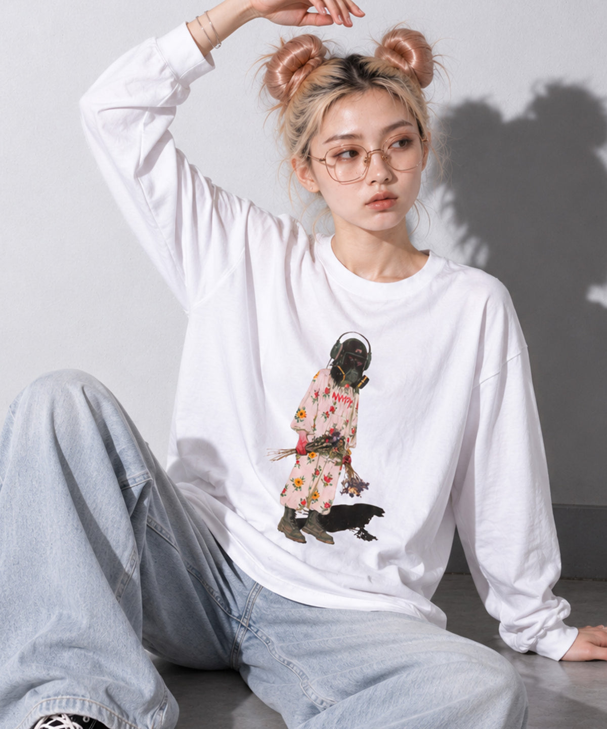 先行予約 STOF / PIGMENT-DYED L/S TEE / FLOWER DRIFTER