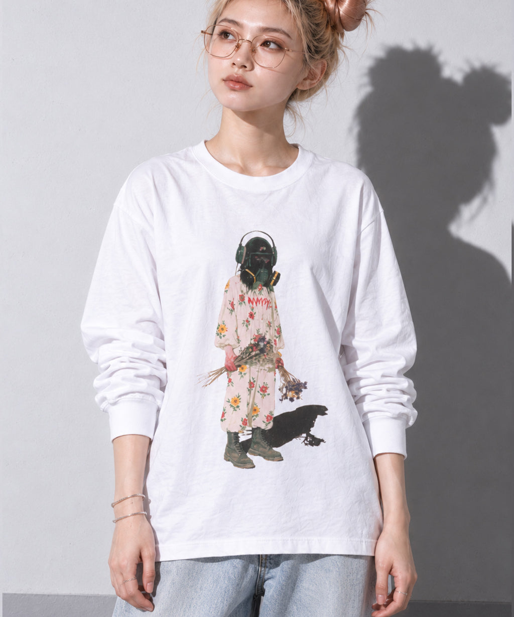 先行予約 STOF / PIGMENT-DYED L/S TEE / FLOWER DRIFTER