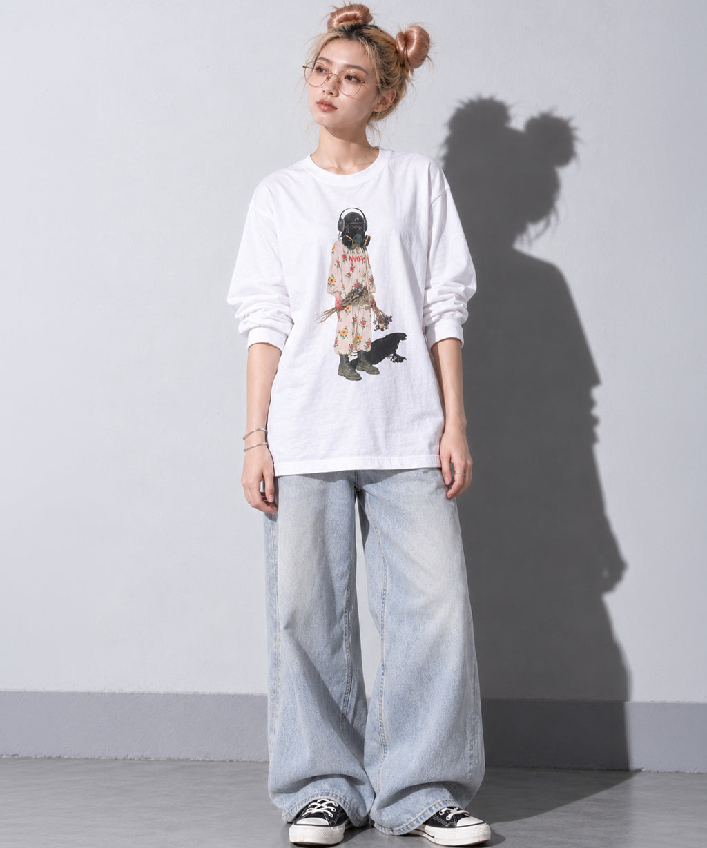 先行予約 STOF / PIGMENT-DYED L/S TEE / FLOWER DRIFTER