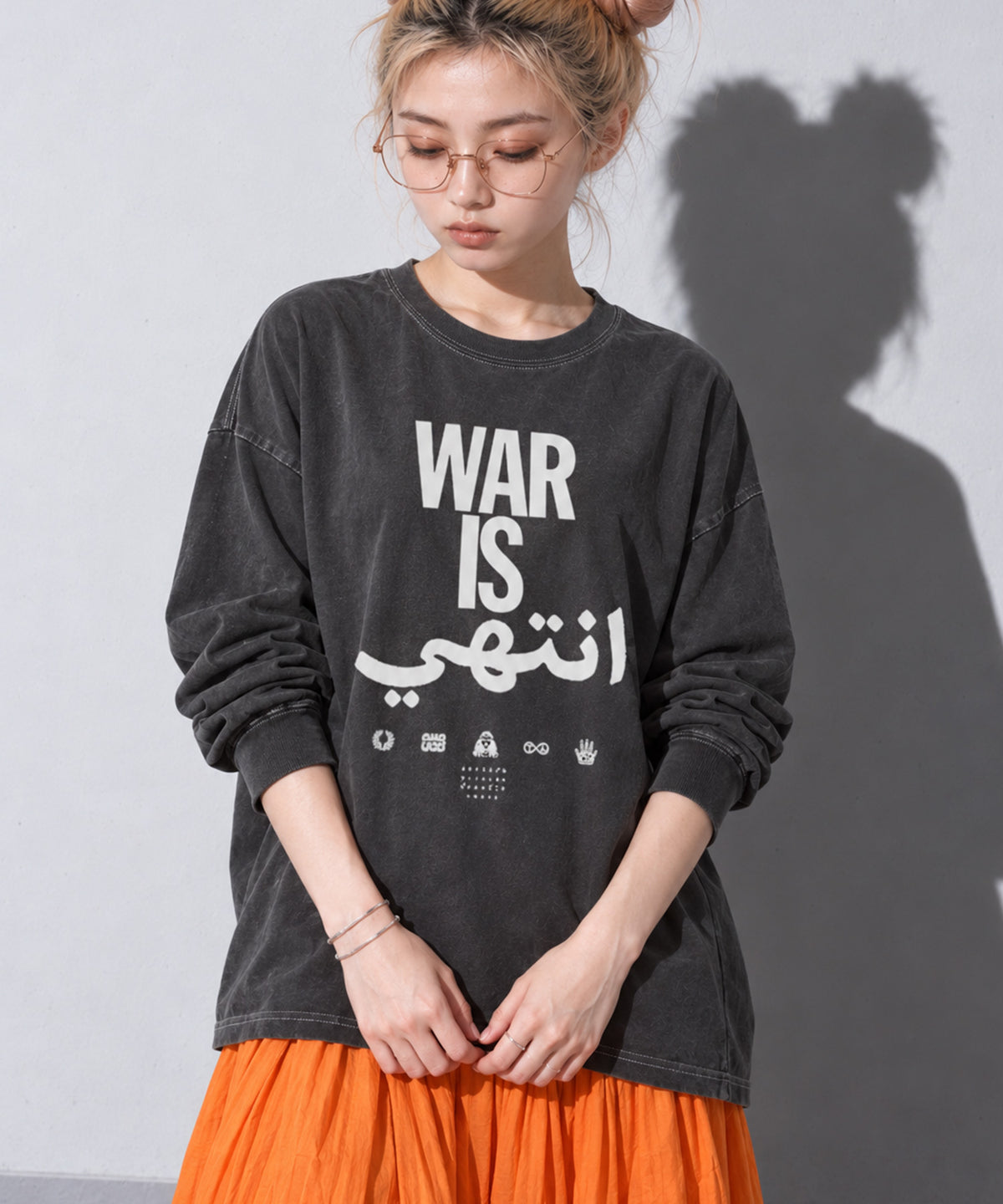 先行予約 STOF / PIGMENT-DYED L/S TEE / WAR IS OVER
