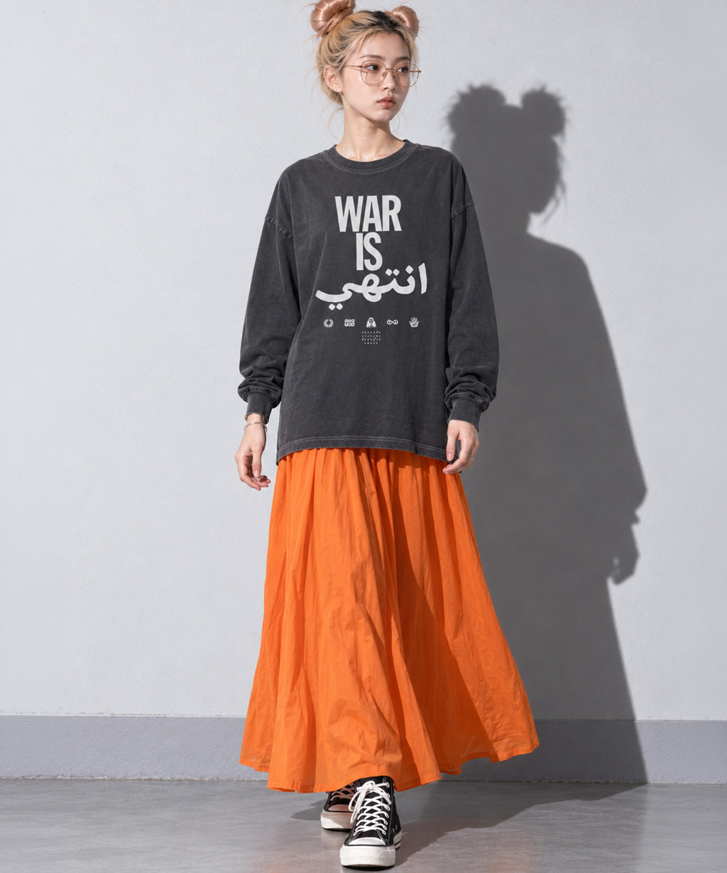 先行予約 STOF / PIGMENT-DYED L/S TEE / WAR IS OVER
