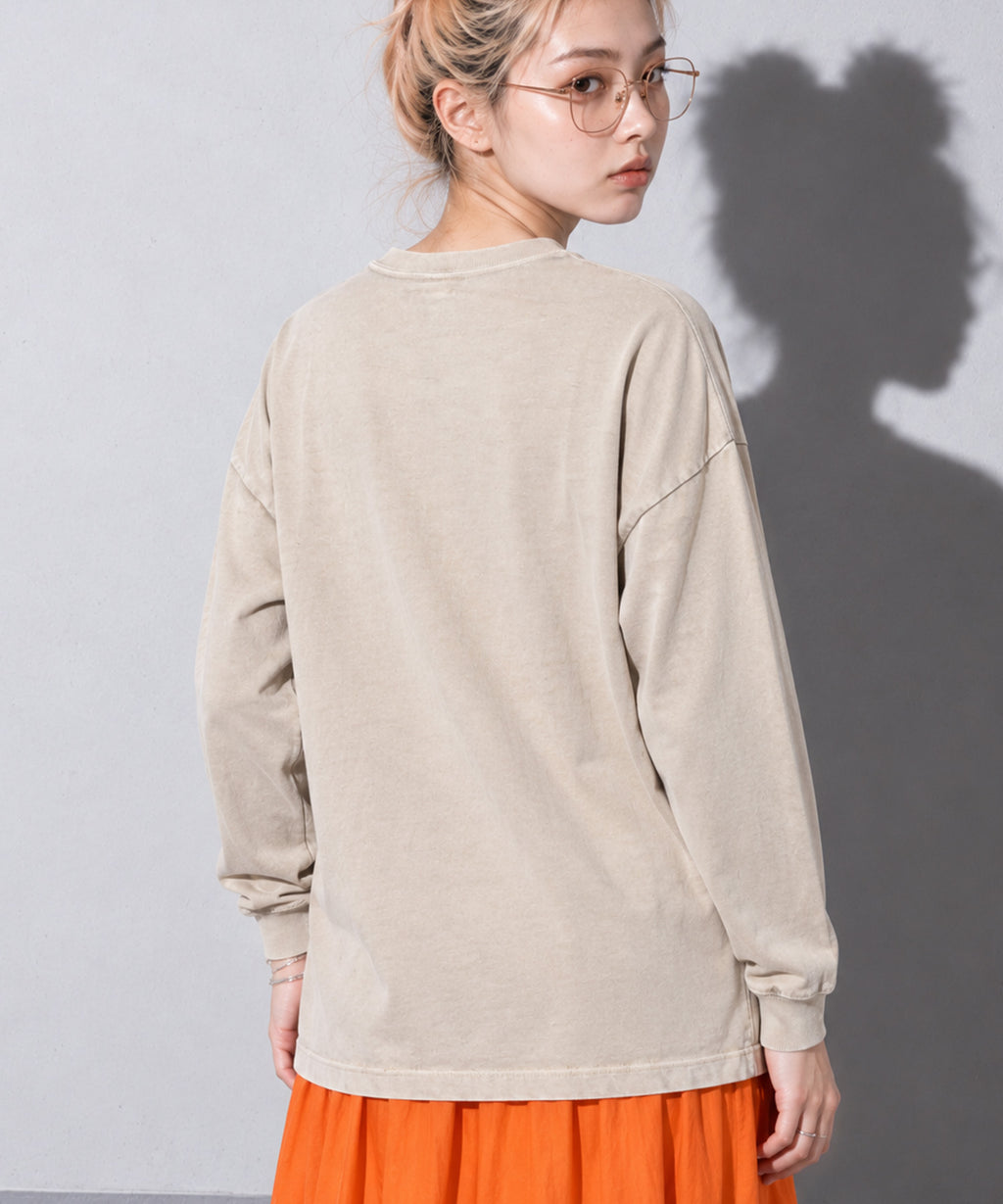 先行予約 STOF / PIGMENT-DYED L/S TEE / WAR IS OVER