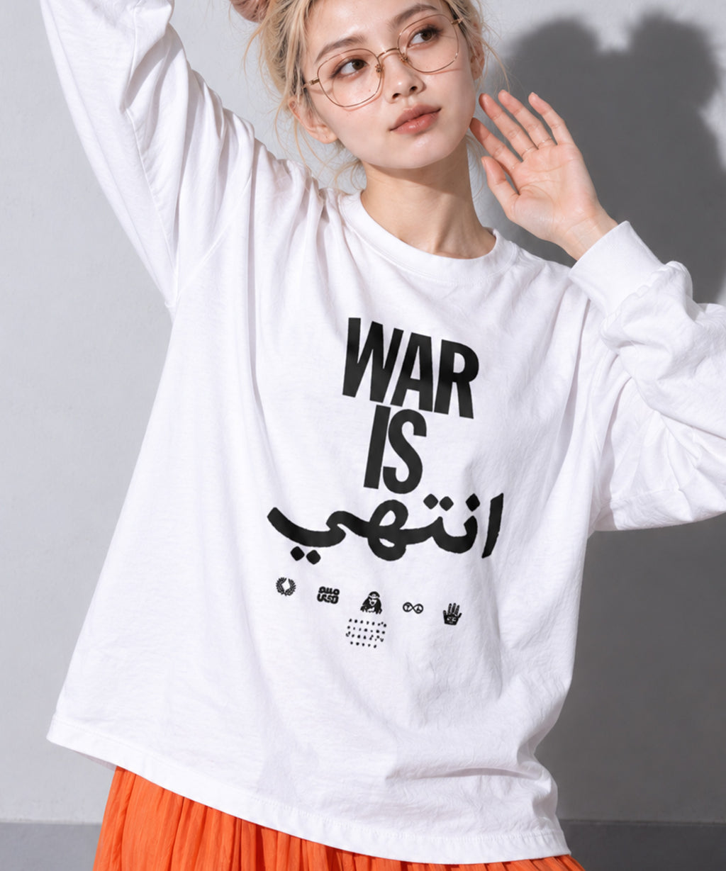 先行予約 STOF / PIGMENT-DYED L/S TEE / WAR IS OVER