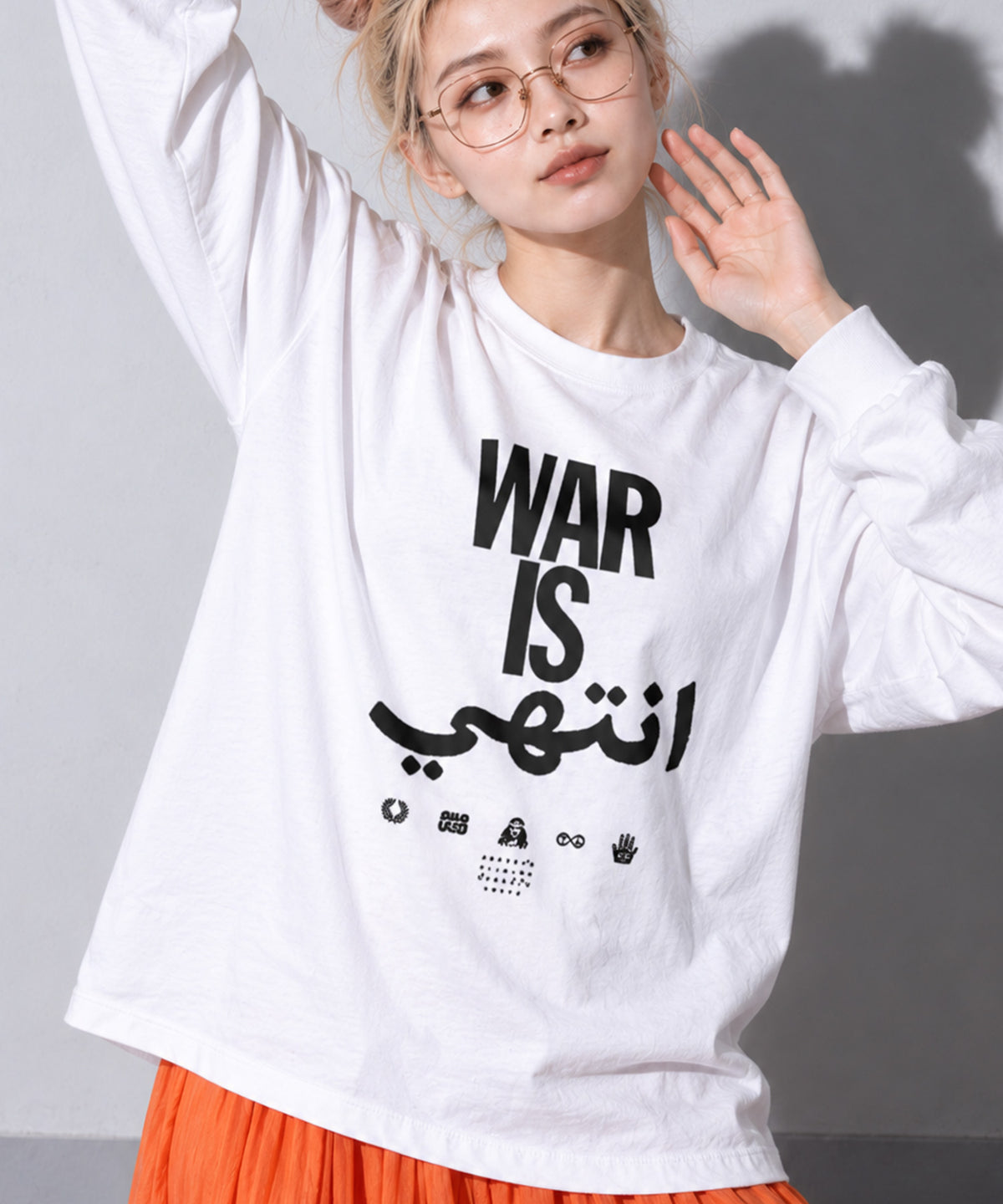先行予約 STOF / PIGMENT-DYED L/S TEE / WAR IS OVER