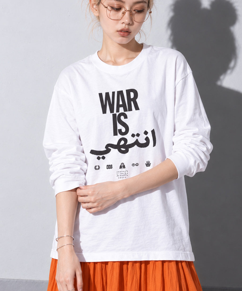 先行予約 STOF / PIGMENT-DYED L/S TEE / WAR IS OVER