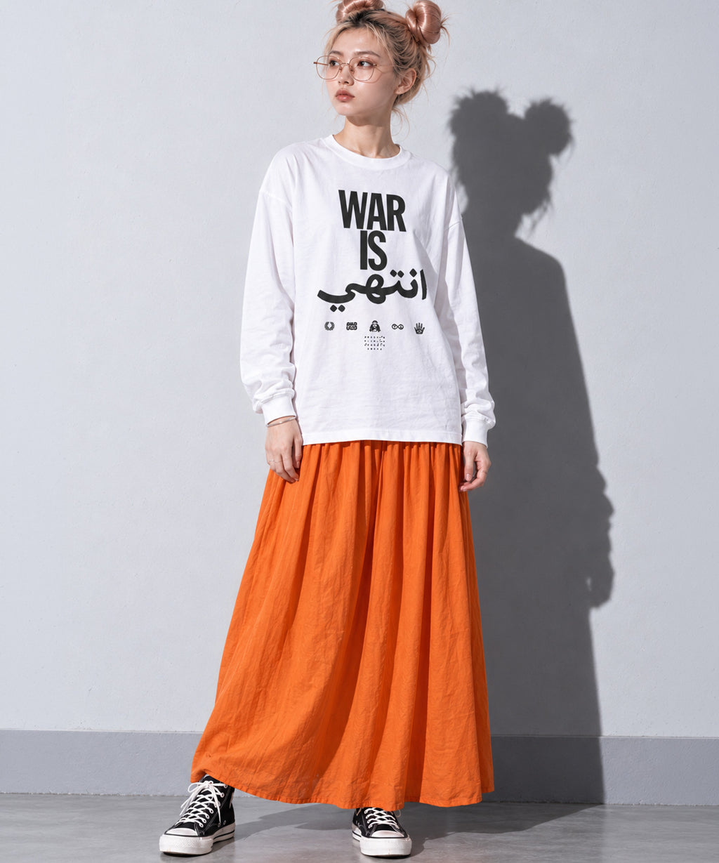 先行予約 STOF / PIGMENT-DYED L/S TEE / WAR IS OVER