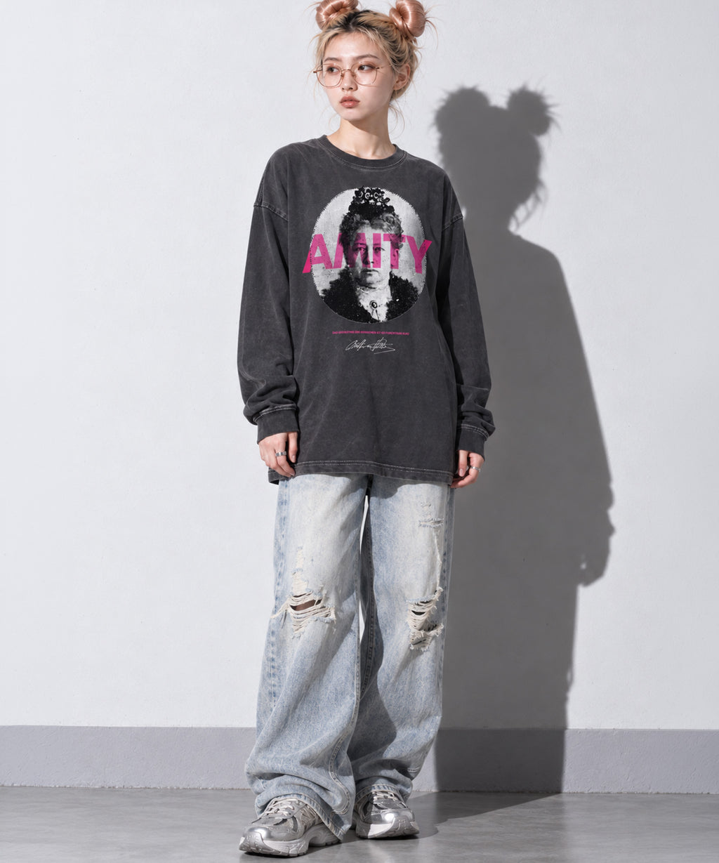 先行予約 STOF / PIGMENT-DYED L/S TEE / AMITY