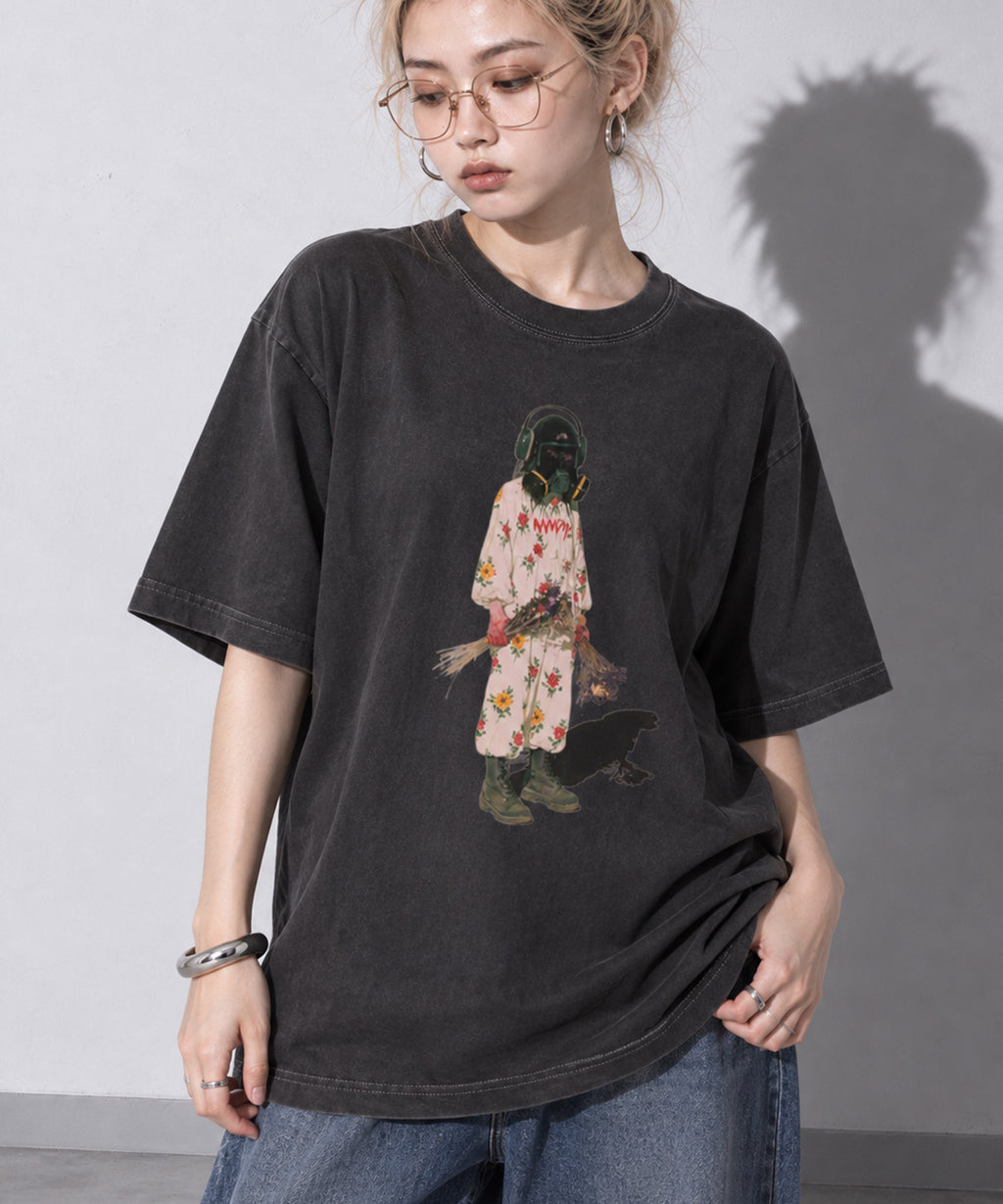 先行予約 STOF / PIGMENT-DYED TEE / FLOWER DRIFTER