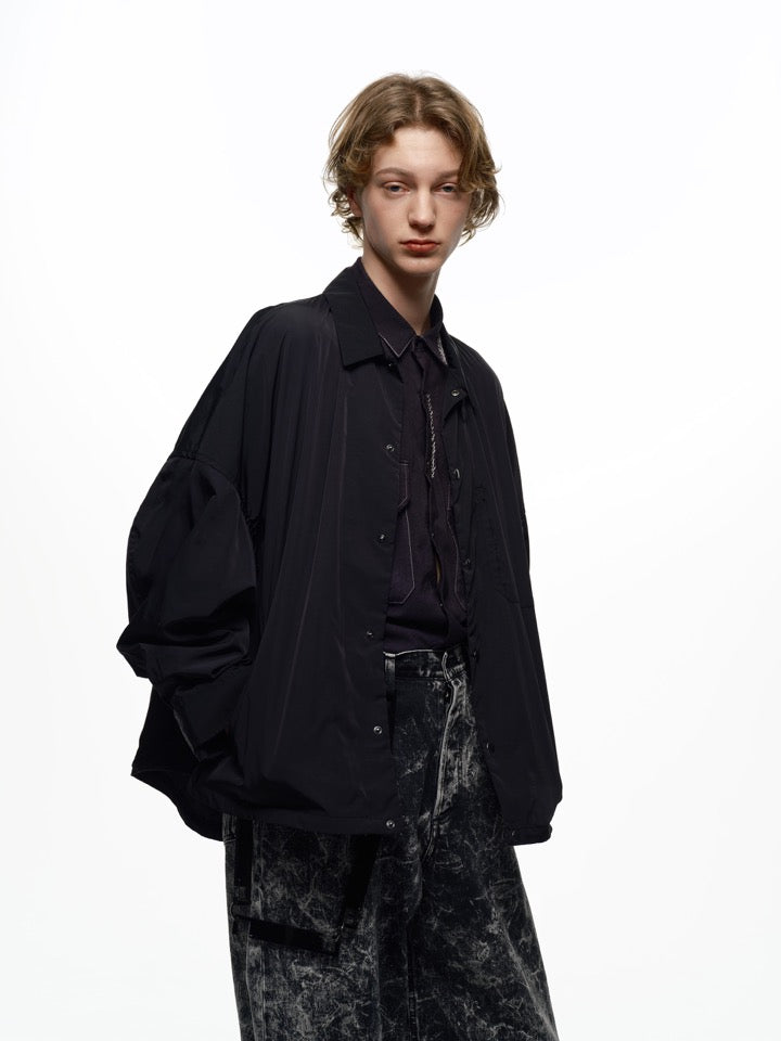 THE JEAN PIERRE / 11XL Coach Jacket - BLACK