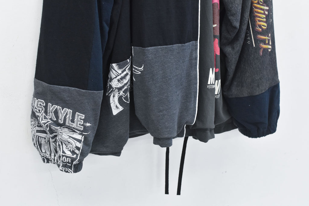 BODYSONG. / DECONSTRUCTED / RECONSTRUCTED VINTAGE T/COACH JACKET - BLACK