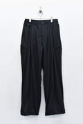 THE JEAN PIERRE / BETA 3Tuck Nylon Trouser - BLACK