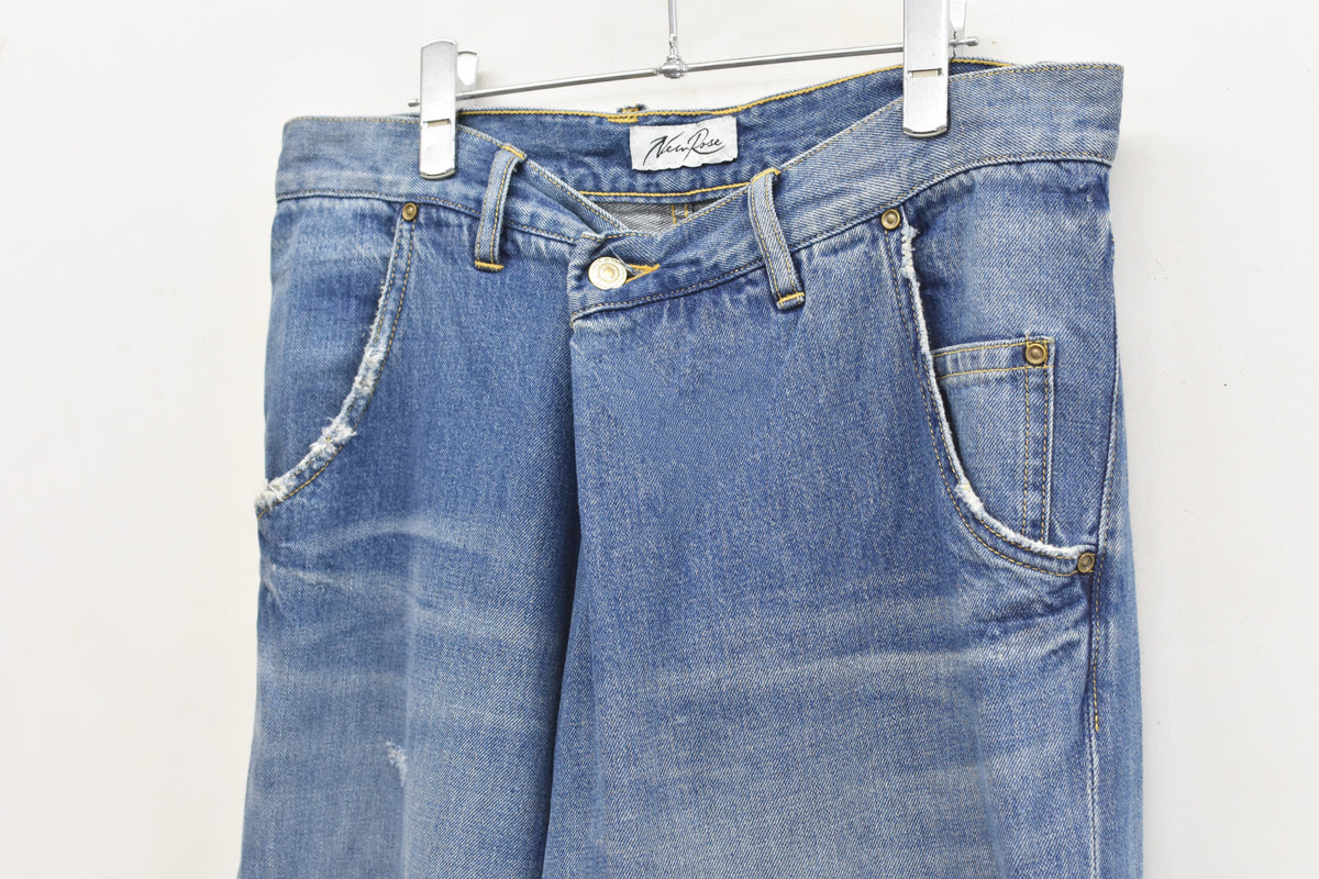 先行予約 NewRose / FOLD THE WAIST PANTS (Distressed finish）