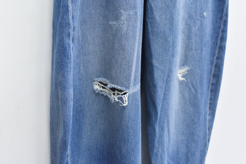 先行予約 NewRose / FOLD THE WAIST PANTS (Distressed finish）