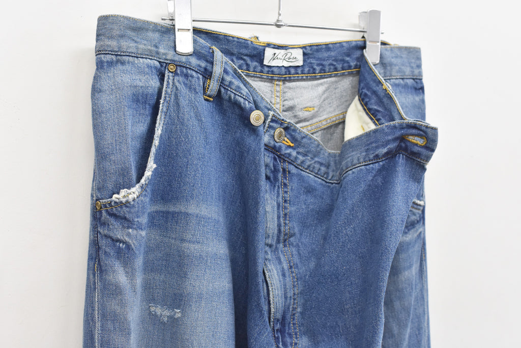 先行予約 NewRose / FOLD THE WAIST PANTS (Distressed finish）