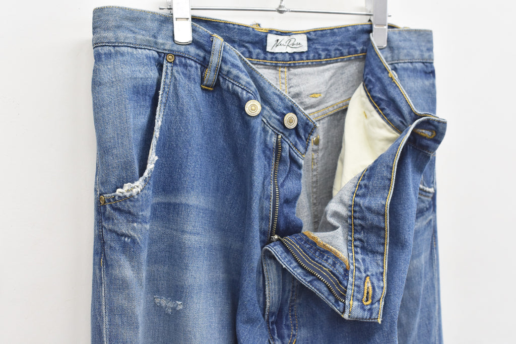 先行予約 NewRose / FOLD THE WAIST PANTS (Distressed finish）