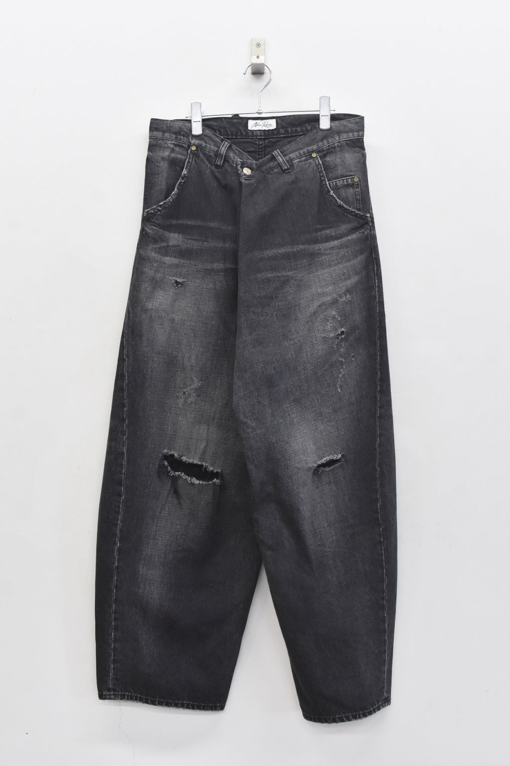 先行予約 NewRose / FOLD THE WAIST PANTS (Distressed finish）