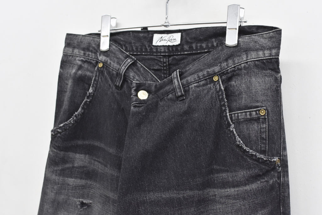 先行予約 NewRose / FOLD THE WAIST PANTS (Distressed finish）