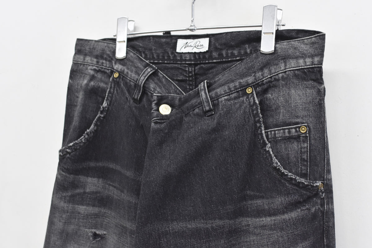 先行予約 NewRose / FOLD THE WAIST PANTS (Distressed finish）