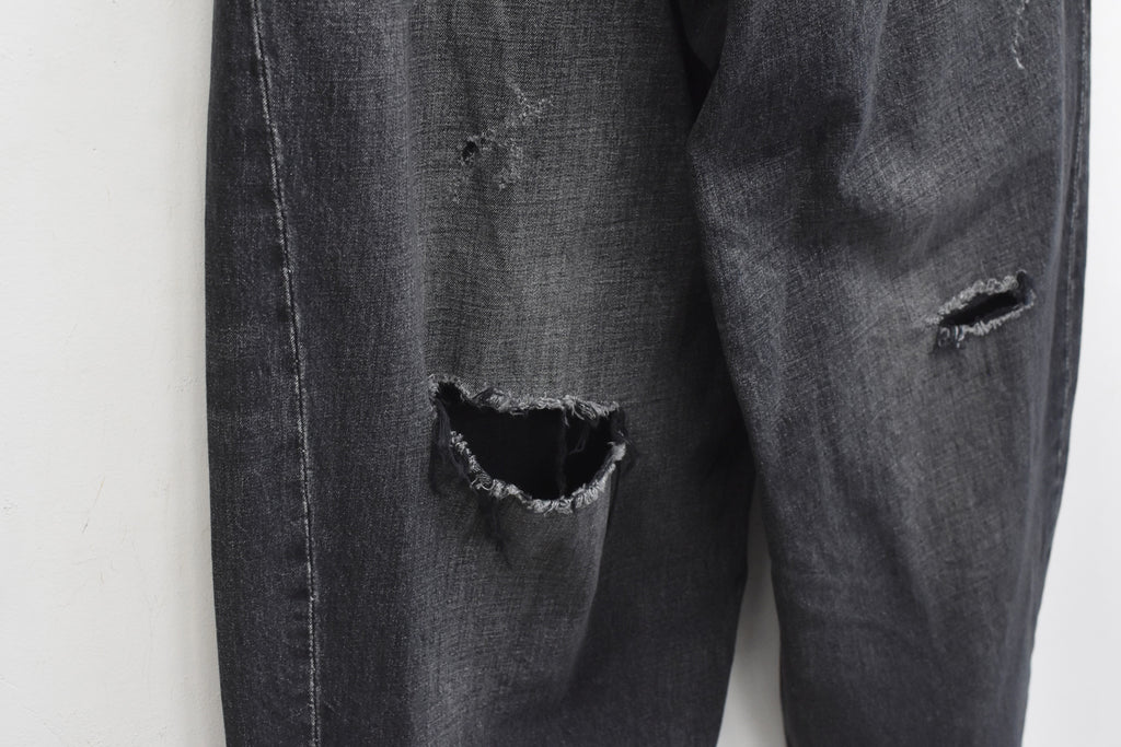 先行予約 NewRose / FOLD THE WAIST PANTS (Distressed finish）