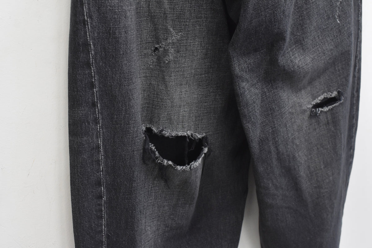 先行予約 NewRose / FOLD THE WAIST PANTS (Distressed finish）