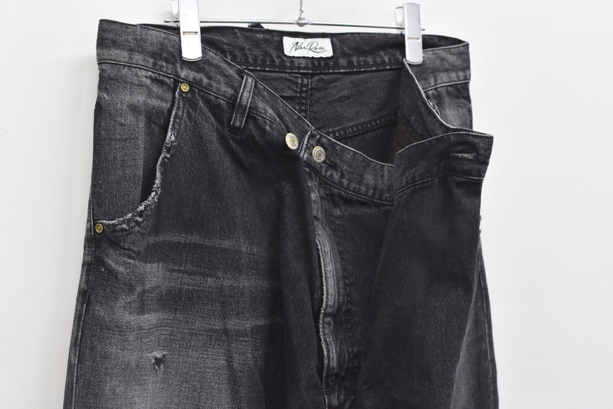 先行予約 NewRose / FOLD THE WAIST PANTS (Distressed finish）