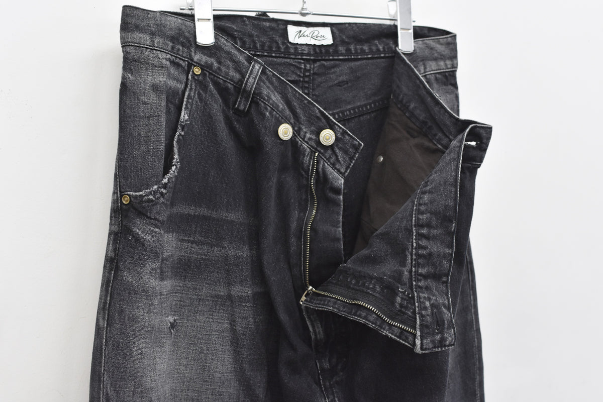 先行予約 NewRose / FOLD THE WAIST PANTS (Distressed finish）