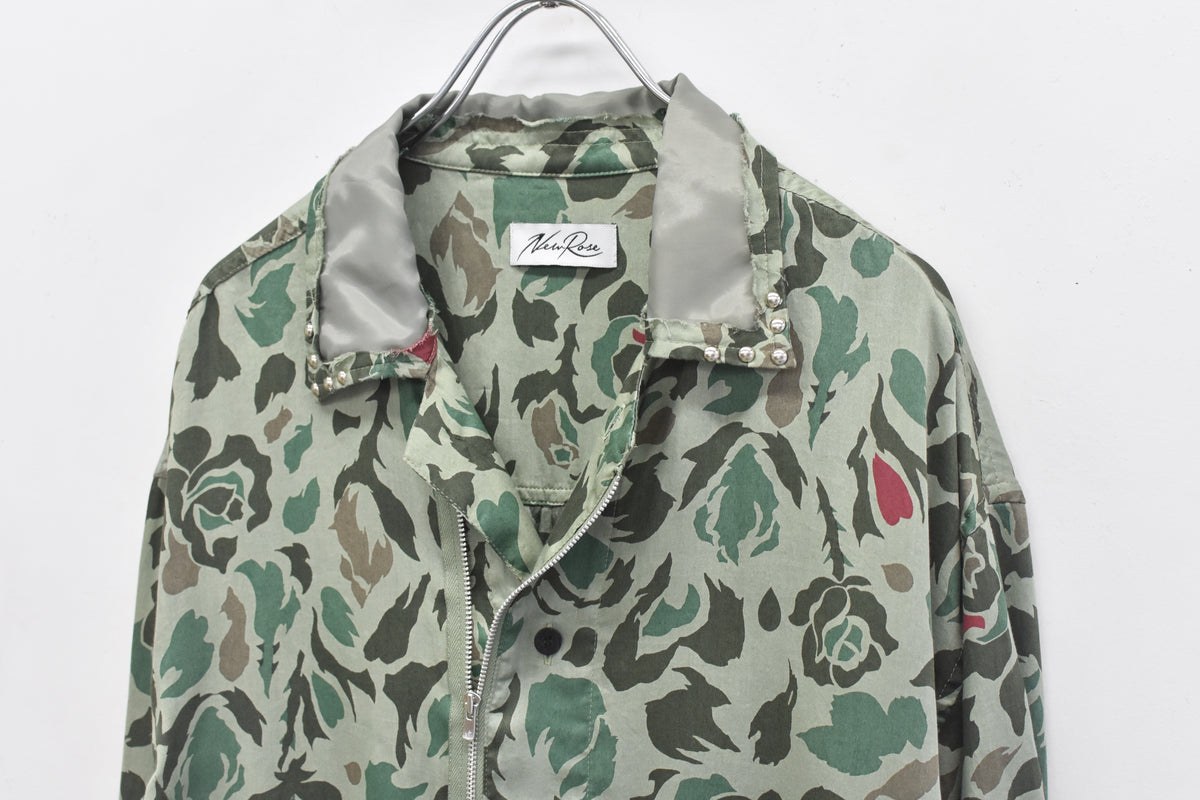 先行予約 NewRose / 80/- ROSE Camouflage RIDERS SHIRT