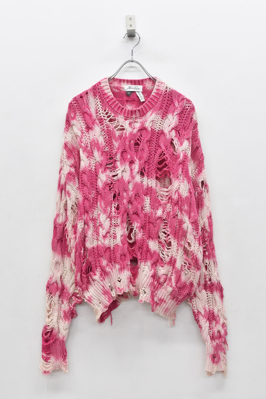 先行予約 NewRose / CRAZY BLEACH ROPE KNITTING PULLOVER