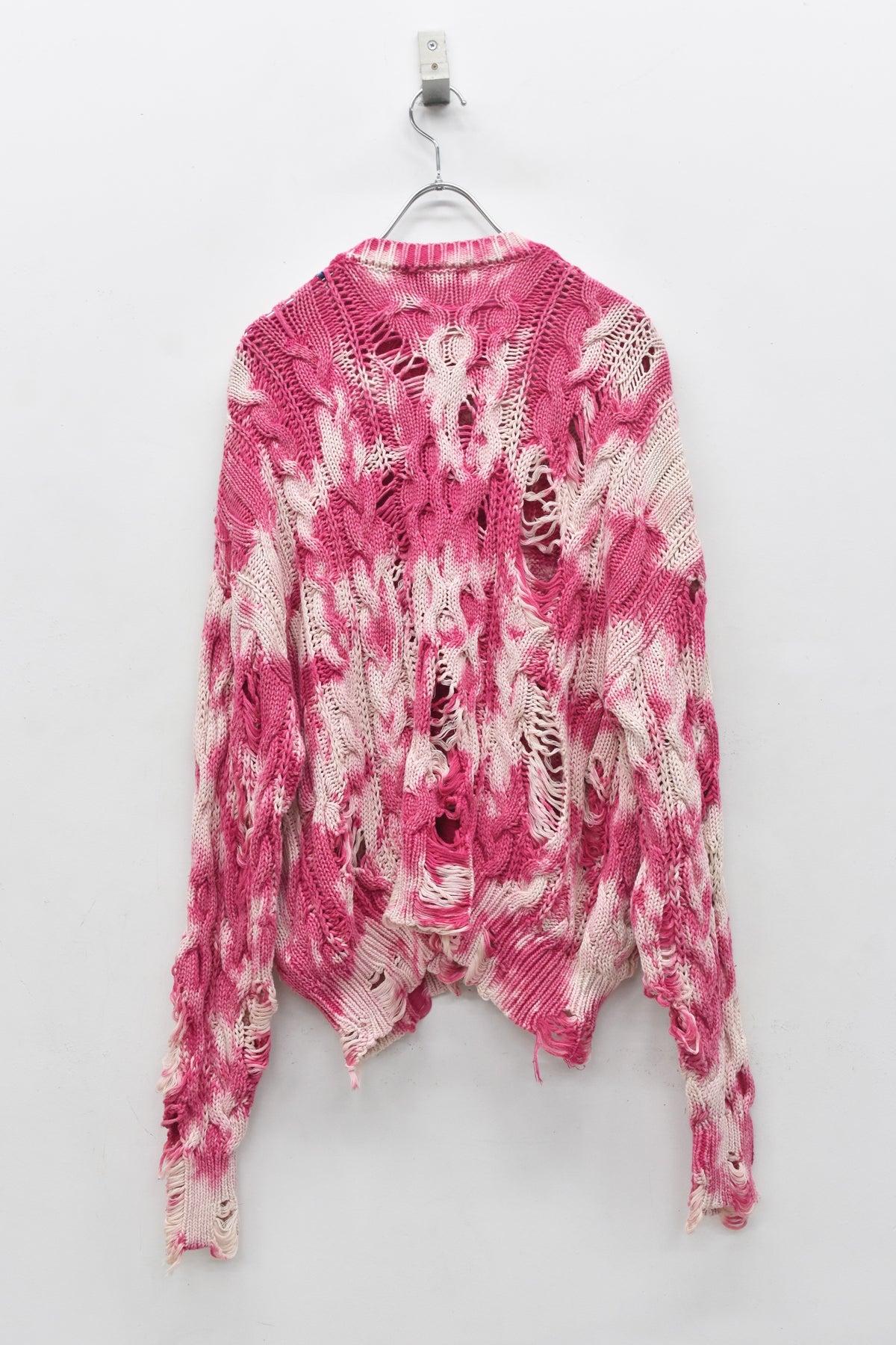 先行予約 NewRose / CRAZY BLEACH ROPE KNITTING PULLOVER