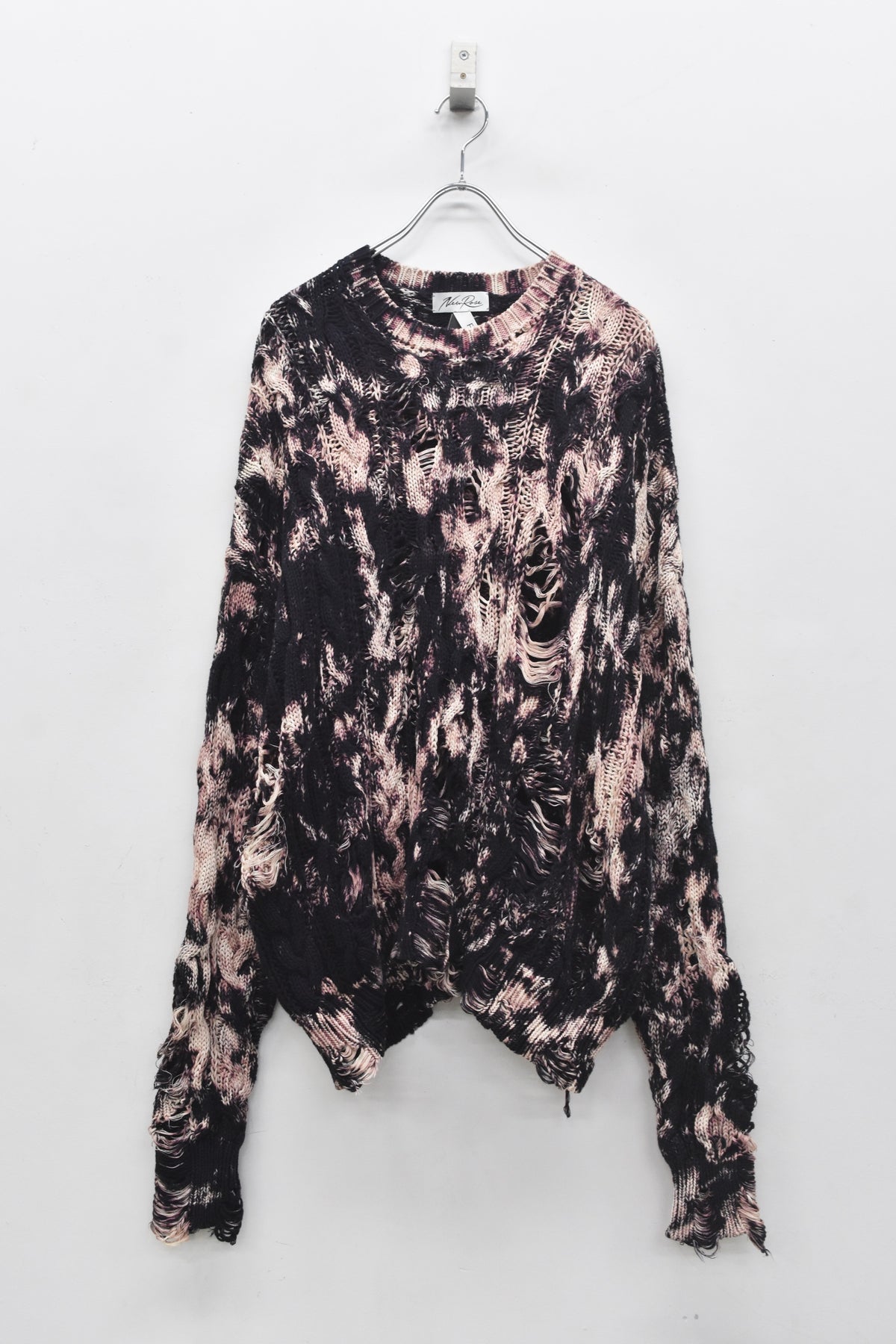 先行予約 NewRose / CRAZY BLEACH ROPE KNITTING PULLOVER