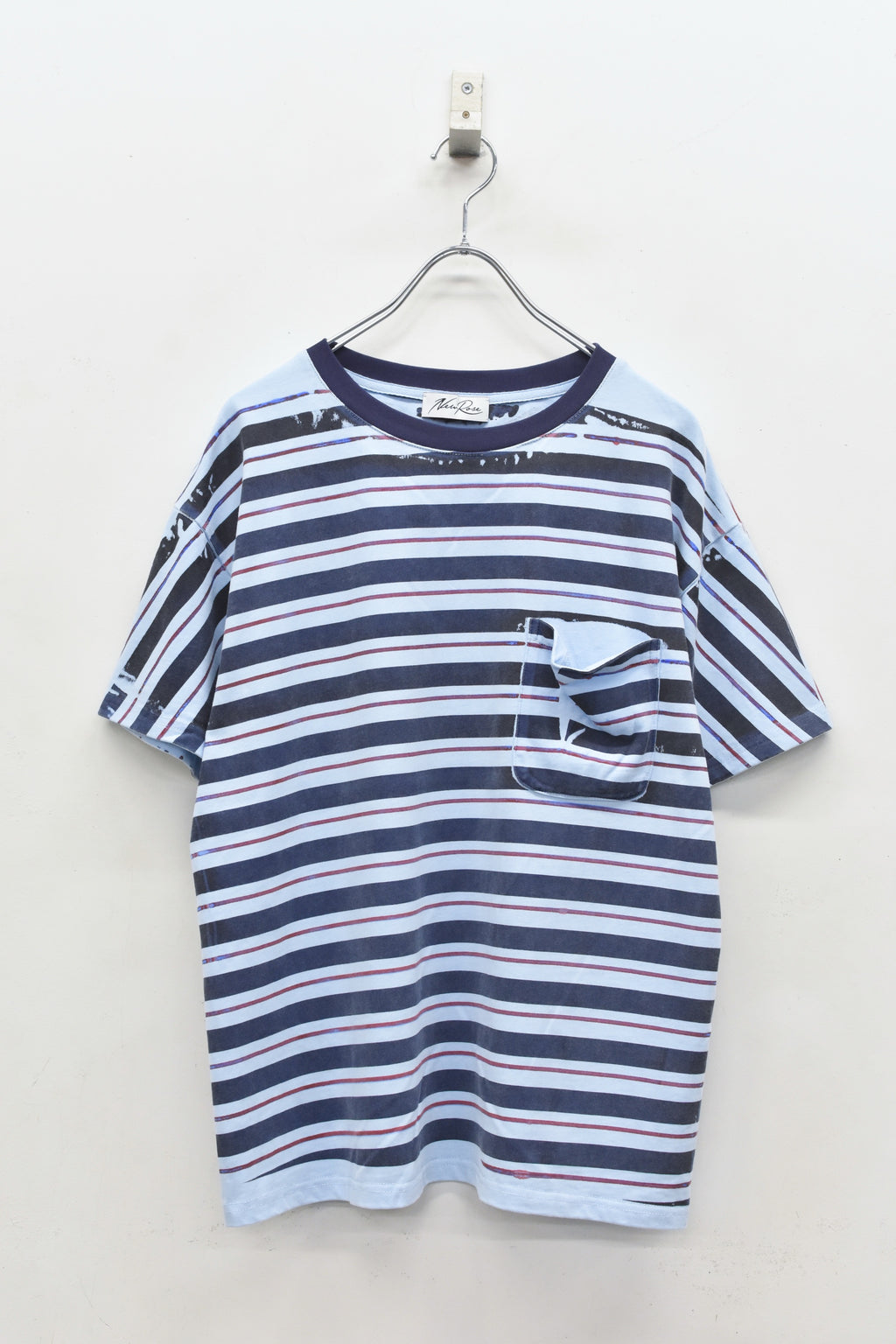 先行予約 NewRose / DIAGONAL STRIPE PRINT Tee