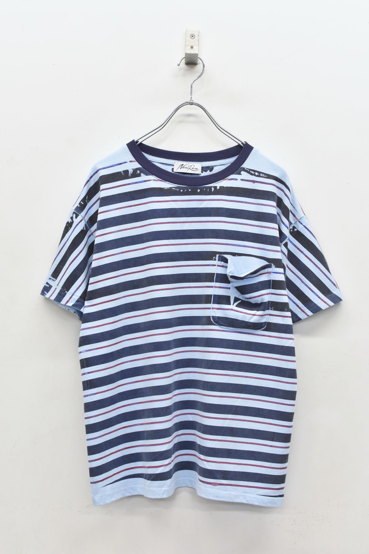 先行予約 NewRose / DIAGONAL STRIPE PRINT Tee