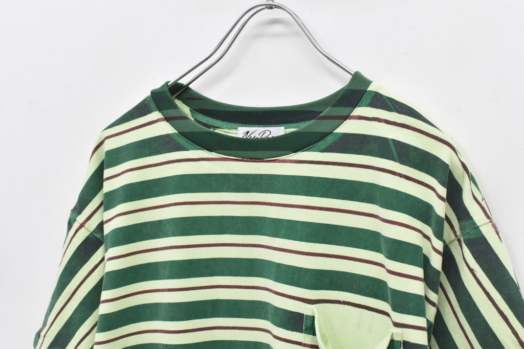 先行予約 NewRose / DIAGONAL STRIPE PRINT Tee