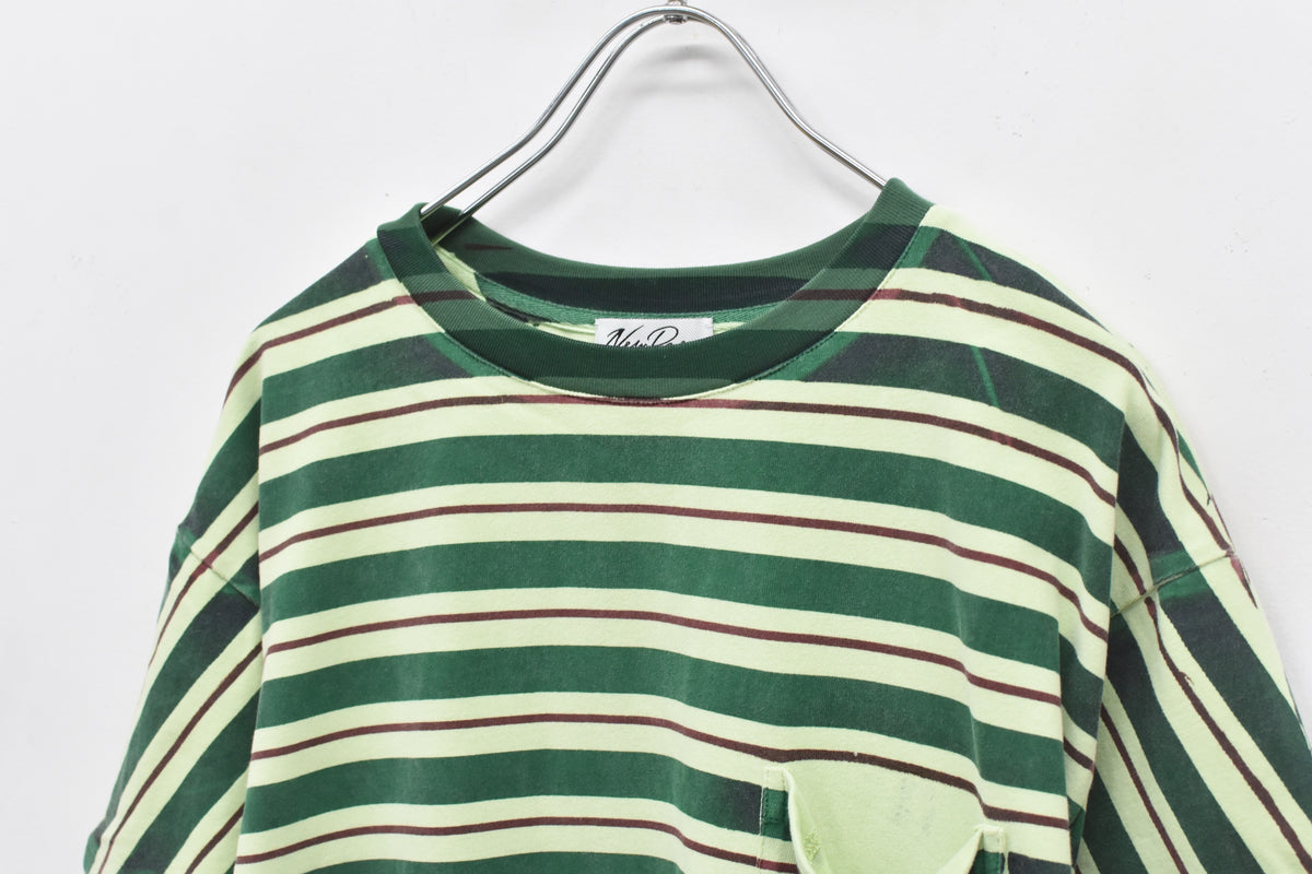 先行予約 NewRose / DIAGONAL STRIPE PRINT Tee