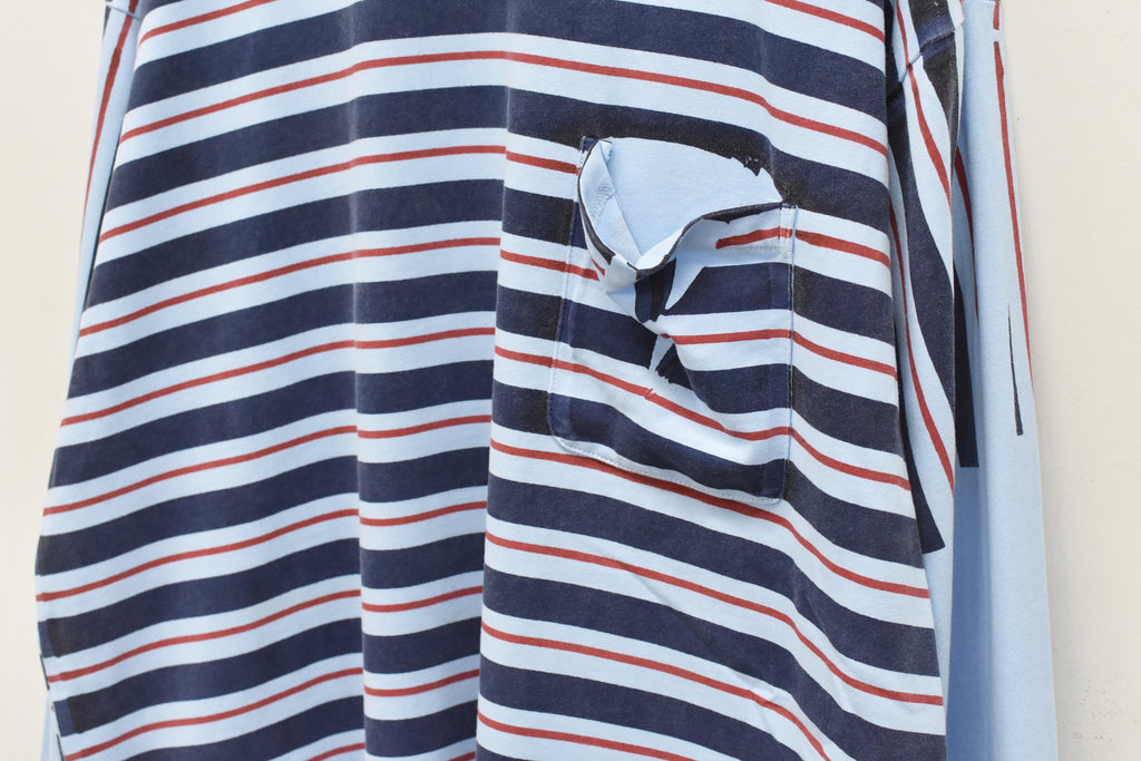 先行予約 NewRose / DIAGONAL STRIPE PRINT L/S Tee