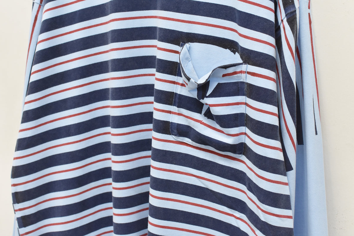 先行予約 NewRose / DIAGONAL STRIPE PRINT L/S Tee