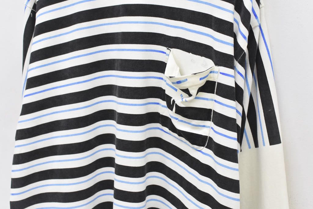 先行予約 NewRose / DIAGONAL STRIPE PRINT L/S Tee