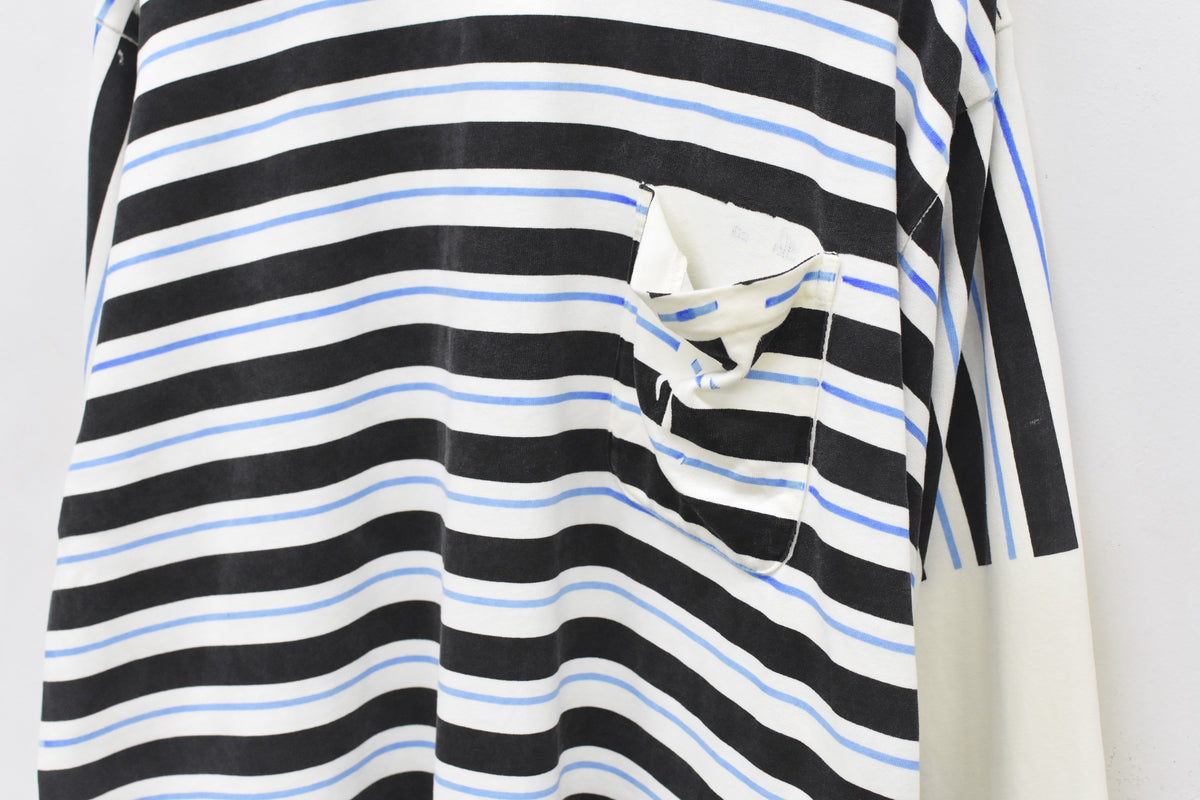 先行予約 NewRose / DIAGONAL STRIPE PRINT L/S Tee