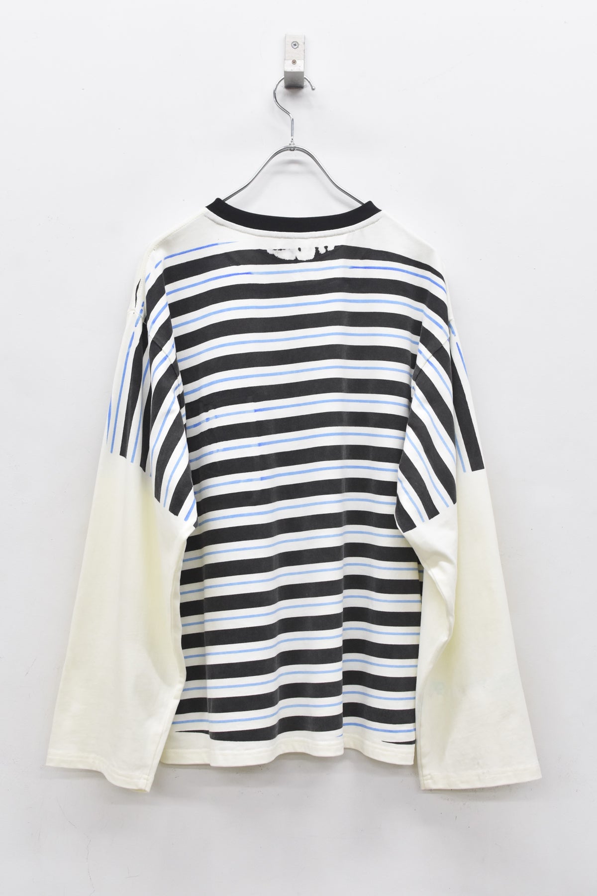先行予約 NewRose / DIAGONAL STRIPE PRINT L/S Tee