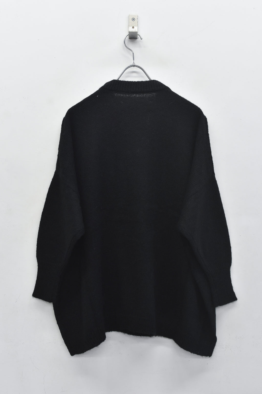 BEDSIDEDRAMA / Pink Rabbit Wide Knit Sweater - BLACK