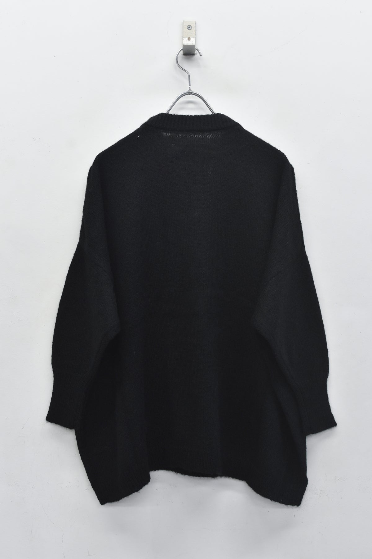 BEDSIDEDRAMA / Pink Rabbit Wide Knit Sweater - BLACK