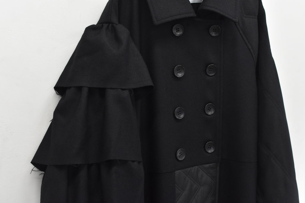 BEDSIDEDRAMA / Dreamin' Mix Wide Coat - BLACK
