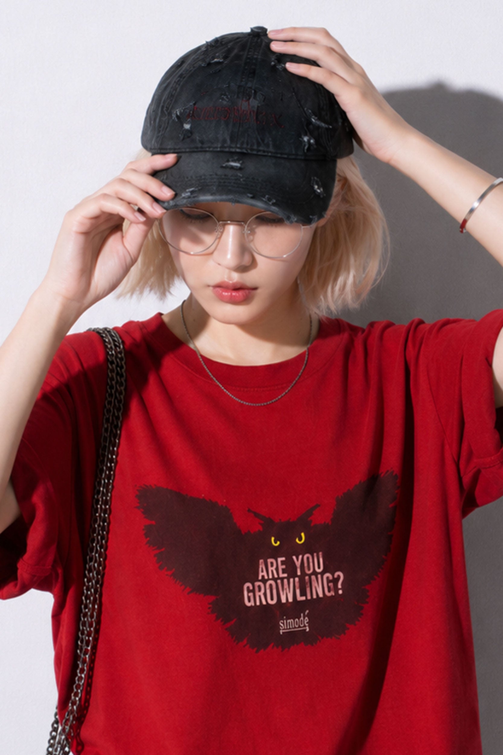 BODYSONG. / DAMAGED DENIM CAP THEME - BLACK