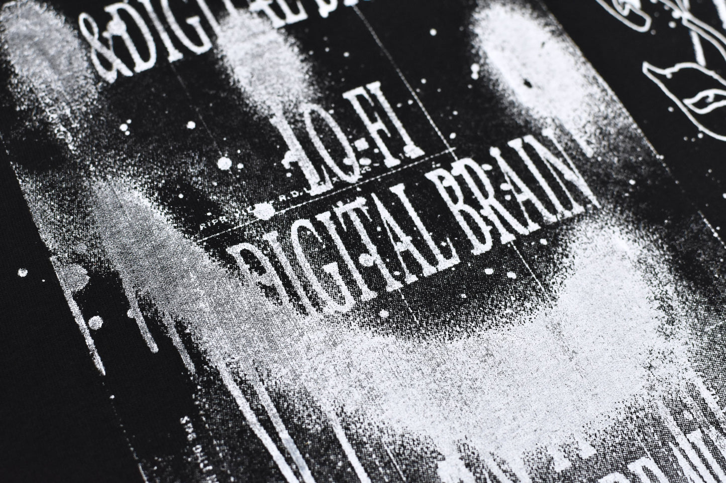 FUMEI / LO-FI & DIGITAL BRAIN L/S T-SHIRT - BLACK